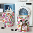 Simmental Cattle Floral Laundry Basket - Just A Girl Who Loves Cows