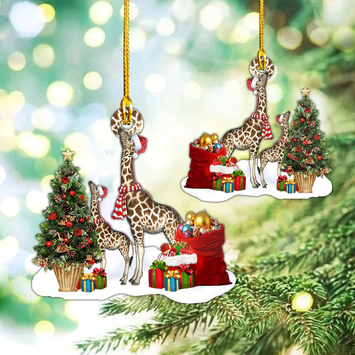 Giraffes love - Shaped Ornament - 03- CV98