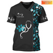 Animals Vet Tech Veterinarian Uniform 3D T-Shirt Vet Nurse Shirt (Non-workwear)