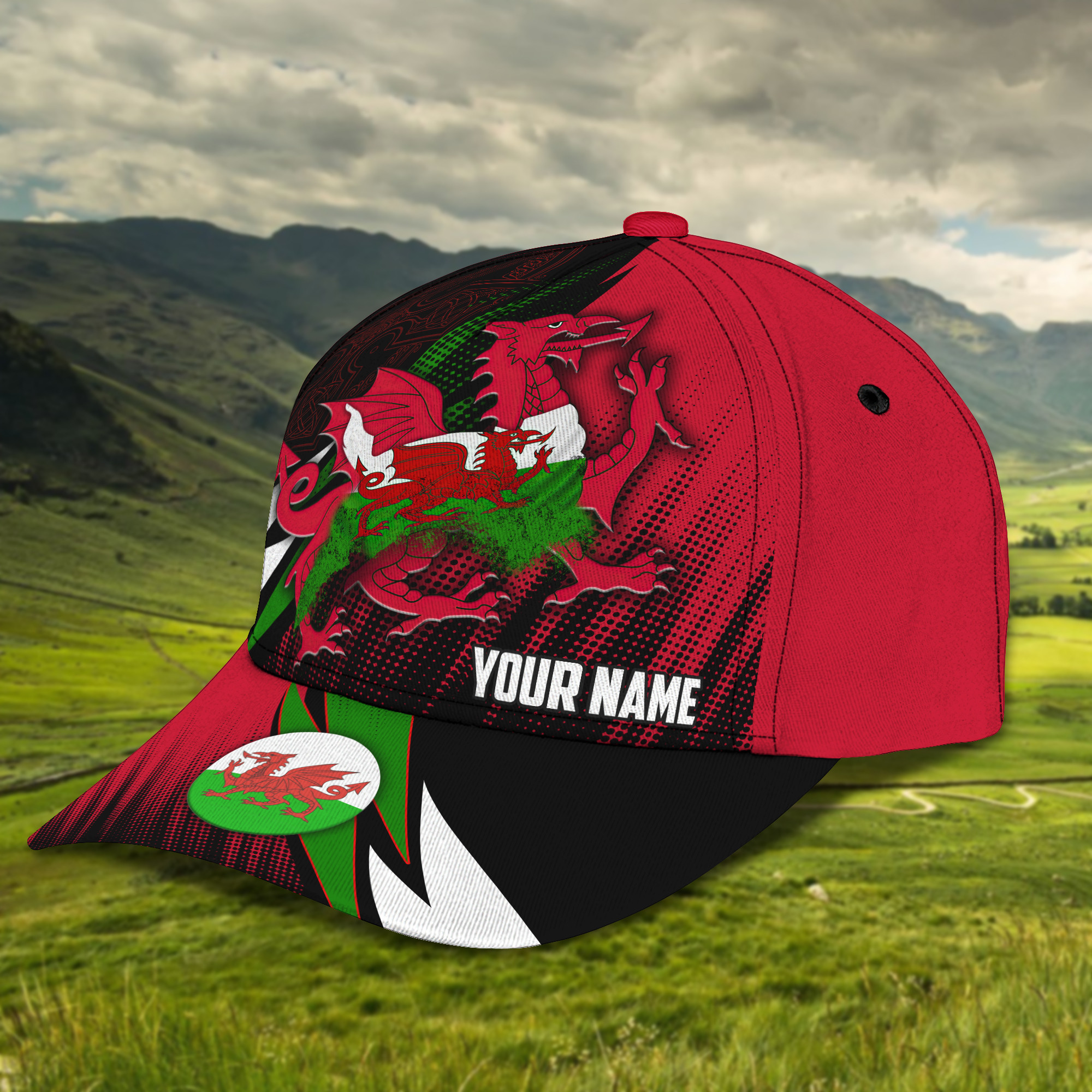 Wales Custom Name 3D Classic Cap