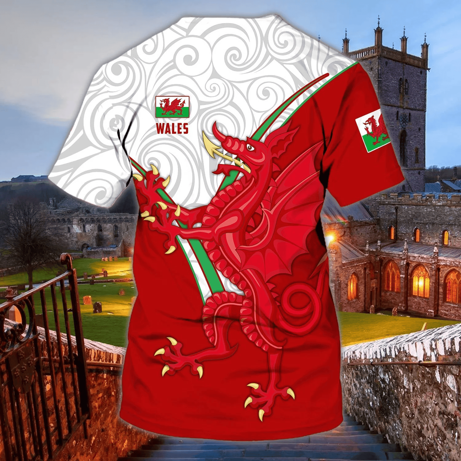 Wales - Cymru - Personalized Name 3D Tshirt- TD96