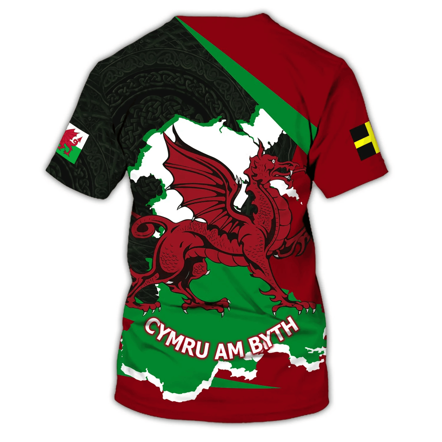 Wales - Cymru Am Byth - Personalized Name 3D Tshirt 1653 - Tad