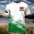 Wales 2 - Cymru - New Designs - Personalized Name 3D Tshirt - Tad