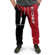 Red Chef Knife 3D Pants Custom Chef Sweatpants Cooking Jogger