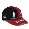Red Chef Knife 3D Ball Cap Cooking Cap Chef Classic Cap Black & Red