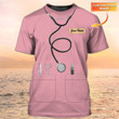Nurse Pink Tshirt, Nursing Custom Shirts, Nurse Personalized Name