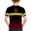 Firefighter's Son Keep Back 200 Feet 3D Kid T-Shirt Personalized Name