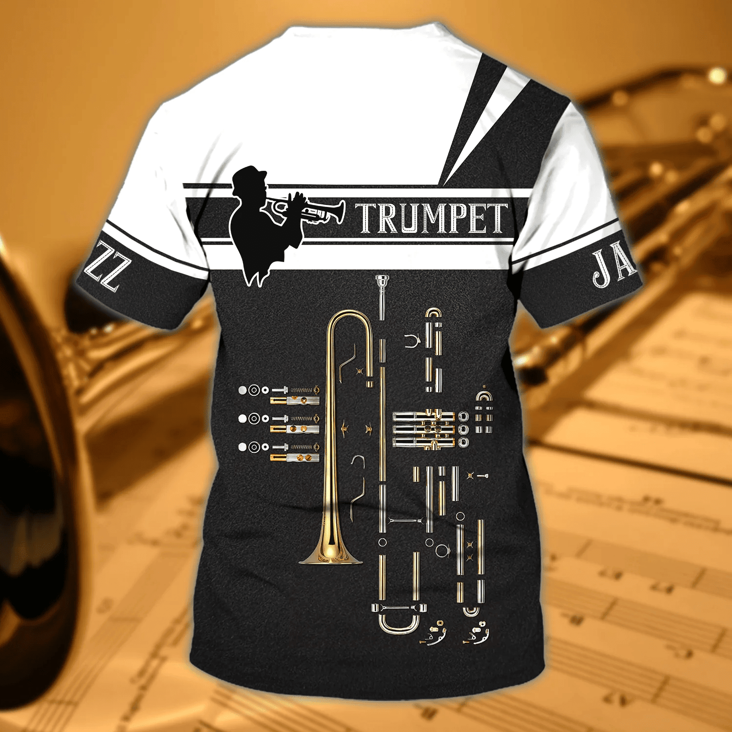 Trumpet - Personalized Name 3D Tshirt 24 - Nvc97