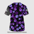 Groomer Pattern Tshirt Black & Purple Grooming Tshirt Gift For Women [Non Workwear]