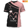 Black Pink Nursing Uniform Medical Scrubs Clothing Custom Nurse Tool Tshirt