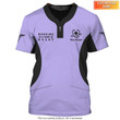 Luxury Scrubs Medical Uniform Women and Man Custom Nurse Purple Tshirt