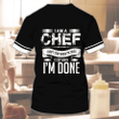 Chef 02- Personalized Name 3D Black Tshirt