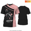 Dog Style Grooming Salon Uniform 3D Custom Tee Shirt Groomer Tshirt Black Pink (Non-Workwear)