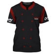 Mafia Chef Personalized Tee Shirt Chef Apparel Chef Wear Cook Shirts Chef Uniform Black & Red