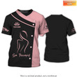 Spa Therapist T-Shirts Body Massage Tools Massage Spa Uniform Black Pink (Non-workwear)