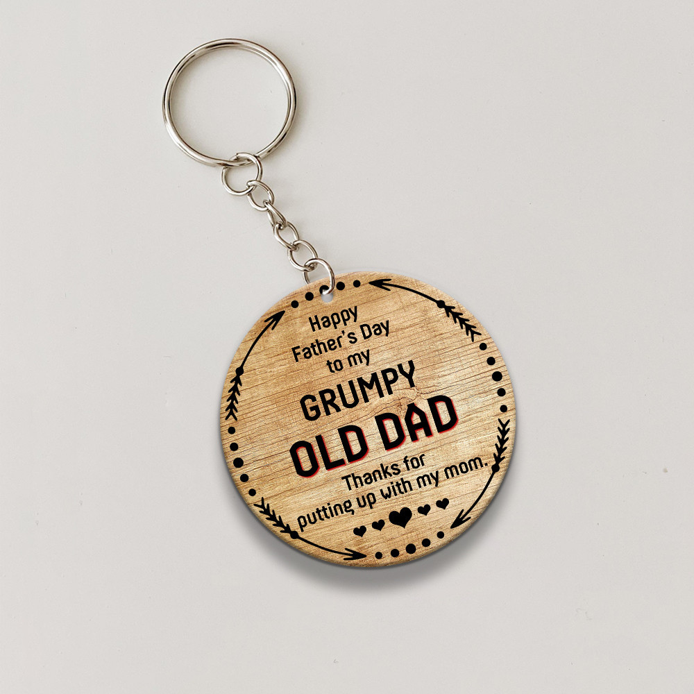Father's Day Is Comming - Gift For Old Dad - 3D Keychain 2547