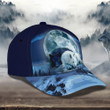Wolf And Moon Night 3D Classic Cap