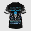 Grumpy Old Trucker 3D Tshirt Personalized