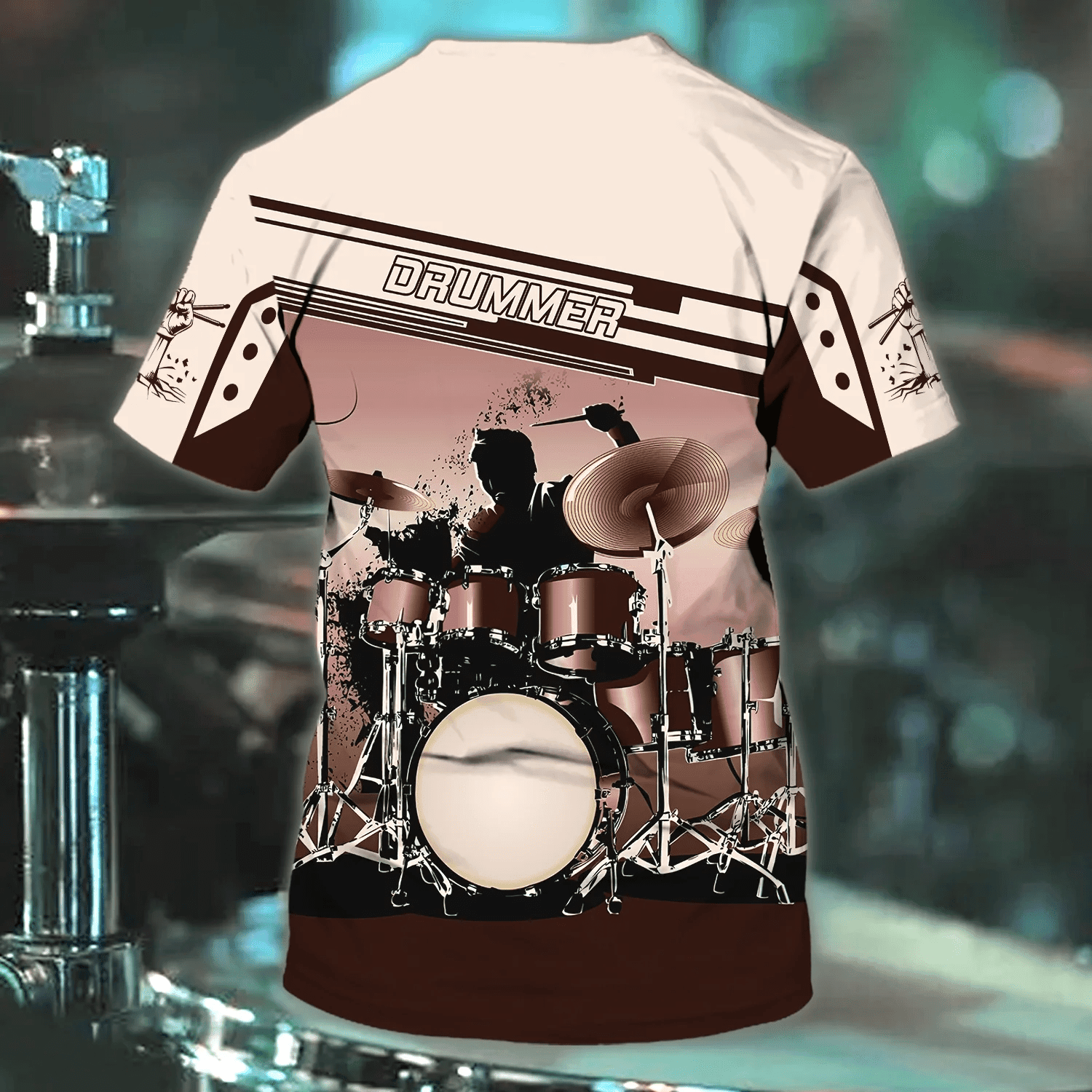 DRUM10 - Personalized Name 3D T Shirt - TD96