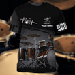 DRUM12 - Personalized Name 3D T Shirt - TD96