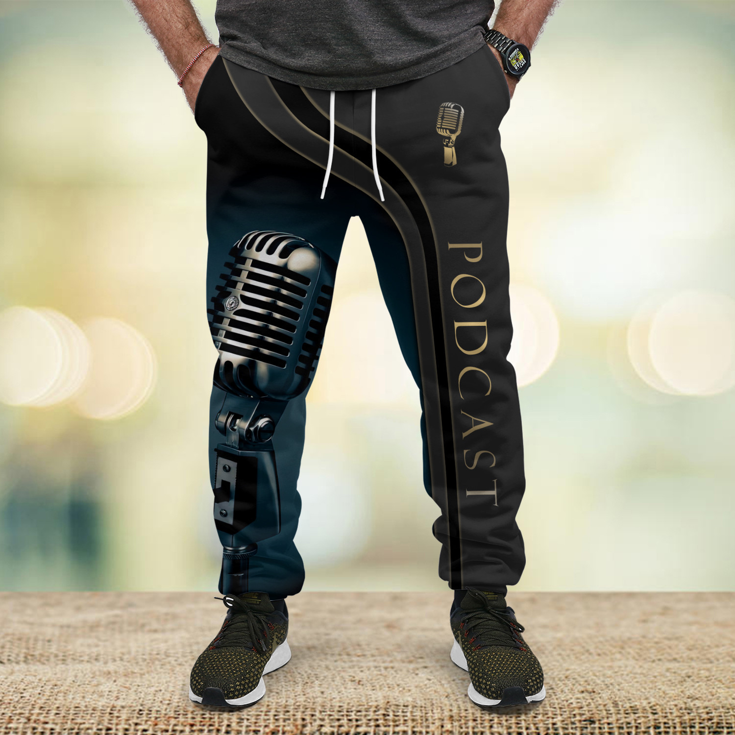Podcast - Microphone 3D Sweatpants Microphone Jogger 2672