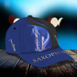 Saxophone Classic Cap Saxophonist3D Baseball Cap Gift For Jazz Lover Blue
