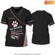 Pet Grooming Spa Uniform 3D Custom Tee Shirt Groomer Tshirt Black Pink (Non-Workwear)