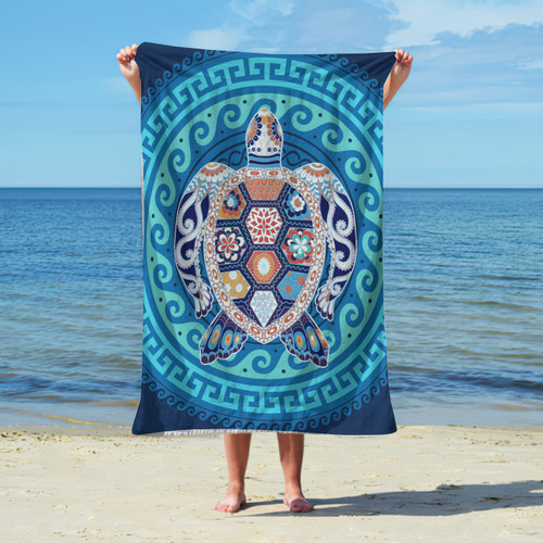 Energy Turtle Beach Towel, Turtle Beach Towel, Gifts for Turtle Addicts