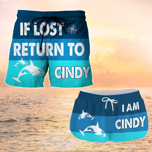 It Lost Return To Cindy, Shorts Couple, Summer Beach Shorts Swim Trunks