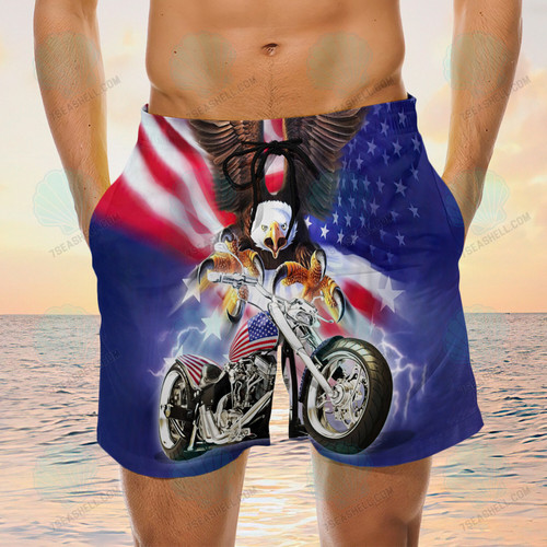 Eagle Biker Board Shorts, Biker Shorts, Gifts For Men Swim Shorts