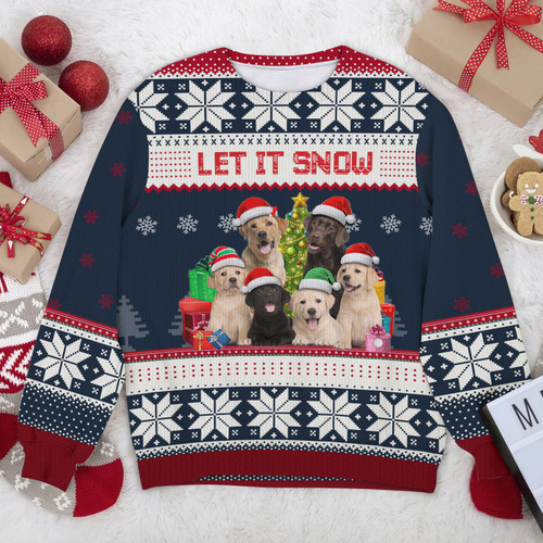 Labrador Retriever Let It Snow 3D Sweater Christmas Gift