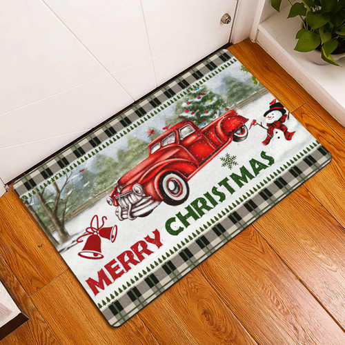 Christmas Decorative Doormat Xmas Welcome Christmas, Door Mat for Indoor Outdoor