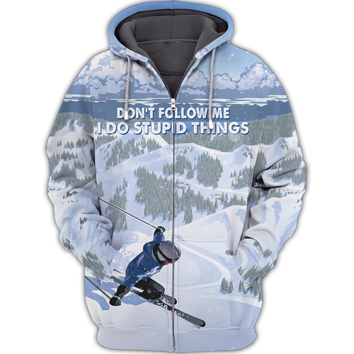 Skiing Amazing 3D Full Print Hoodie T Shirt