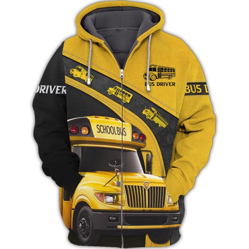 School Bus Driver 3D All Over Print Hoodie Tshirt
