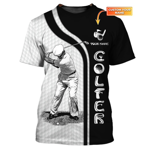 Golf Tee Shirt Golfer Custom Name 3D Tshirt