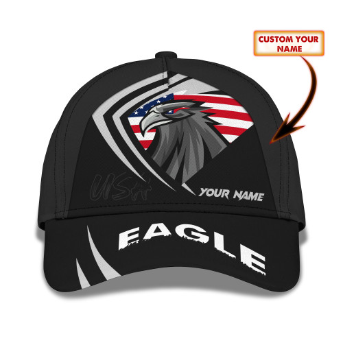 USA Eagle 3D Classic Cap Eagle Custom Name Baseball Cap