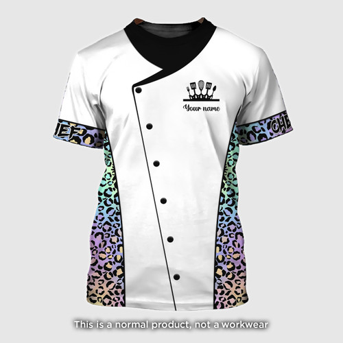 3D All Over Printed Chef Shirt Chef Personalized Name 3D Tshirt 09 [Non Workwear]