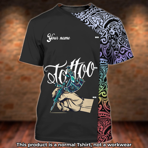 Tattoo Artist Shop Personalized Name T-Shirt