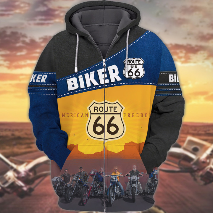 This Biker Conquers Route 66 3D Full Print 1005