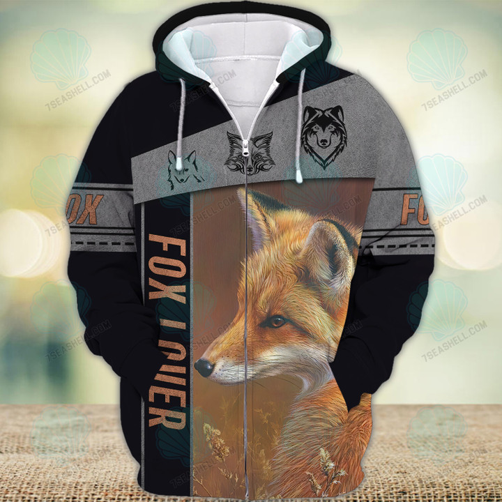 Love Fox 3D Full Print Shirts 1463