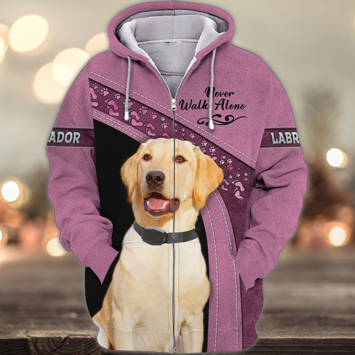 Labrador Never Walk Alone 3D Full Print Shirts 1527