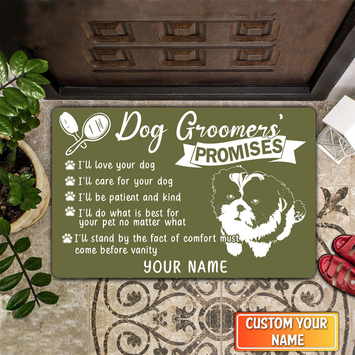 Pet Care Salon Pet Home Groomer Personalized Name Doomat 980