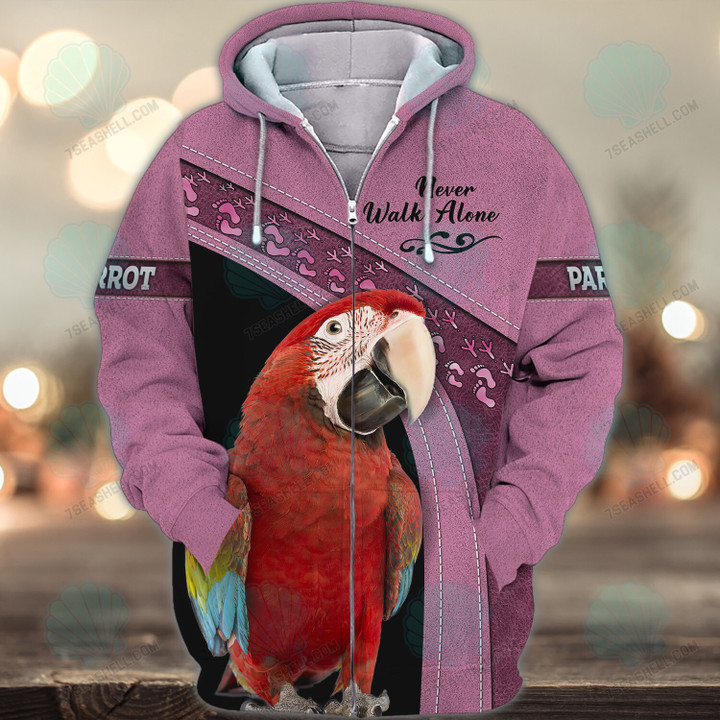 Parrot Never Walk Alone 3D Full Print Shirts 1631
