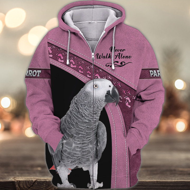 Parrot Never Walk Alone 3D Full Print Shirts 1632
