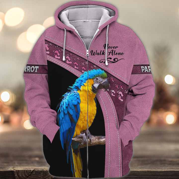 Parrot Never Walk Alone 3D Full Print Shirts 1633