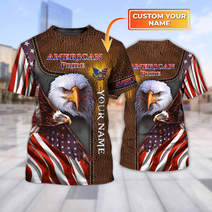 American Pride Personalized Name 3D Tshirt 2101