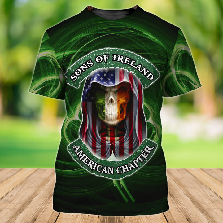 USA Irish, Sons Of Ireland - American Chapter 3D Shirts