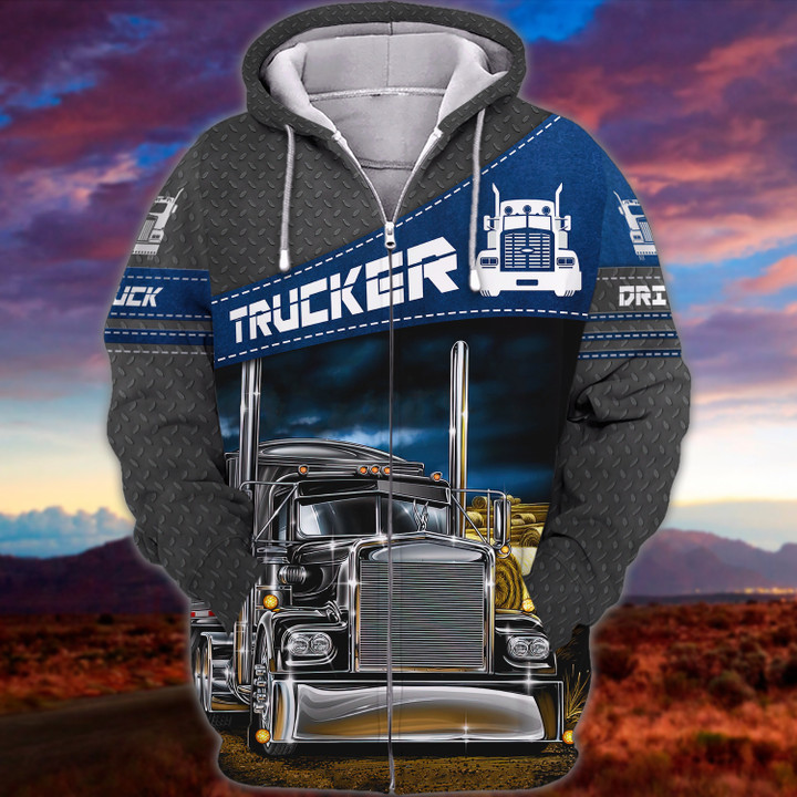 Truck Driver Ride with pride, Truck Driver Gifts, Trucker 3D All Over Printed Hoodie T Shirt