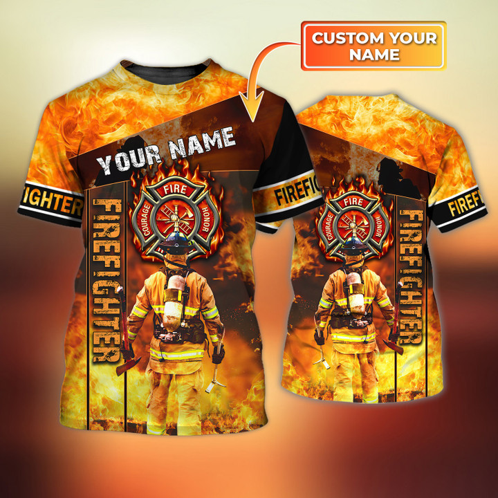Firefighter Custom Name 3D Shirts 1124