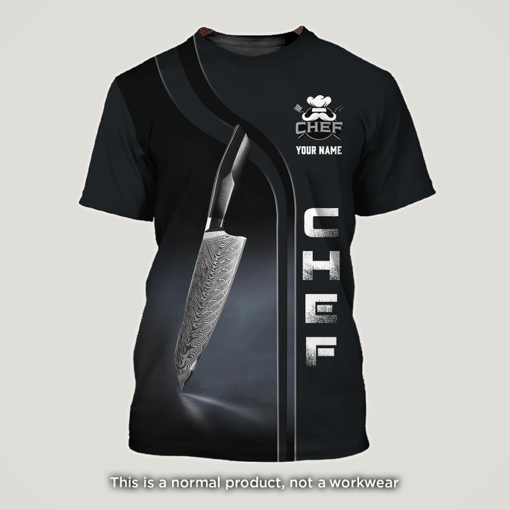 CHEF - Personalized Name 3D Tshirt [Non Workwear]